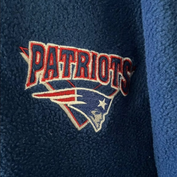 New England Patriots 1990s 1/4 Zip Polyester Pullover 2XL - Picture 2 of 3